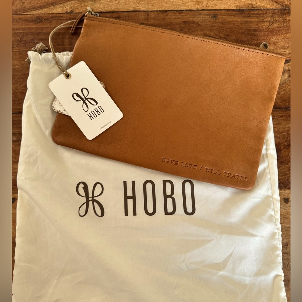 🤎✨ Hobo Velvet Hide Leather Pouch
